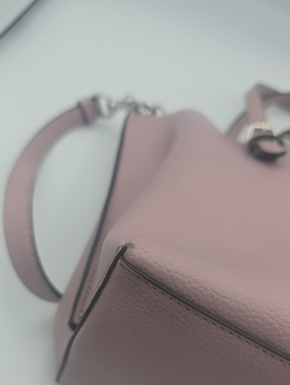 Coach Mollie 25 Ice Pink Leather Small Tote W/ Silver Hardware (EUC)π©Άππ©Ά - Picture 9 of 16